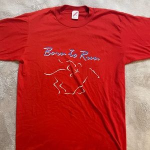 Jerzees “Born To Run” Red Graphic Tee (L)